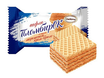 АККОНД Вафли ПЛОМБИРОК со вкусом мороженое Крем-брюле 1кг