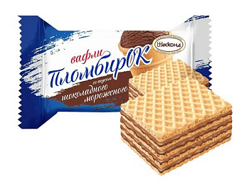 АККОНД Вафли ПЛОМБИРОК со вкусом Шоколадное мороженое 1кг