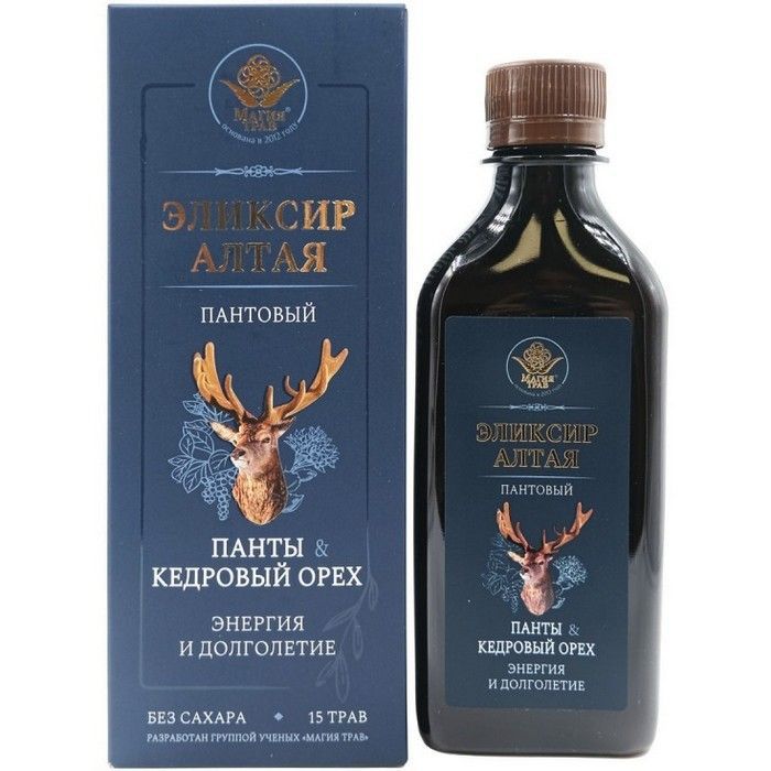 Напиток Эликсир Алтая безалкогольный пантовый "Магия трав" 250мл
