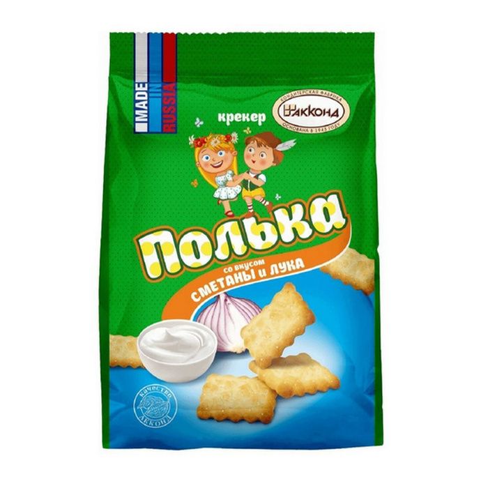 АККОНД Крекер ПОЛЬКА со вкусом СМЕТАНЫ и ЛУКА 300г