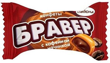 АККОНД Конфеты БРАВЕР с кофейной начинкой 1кг