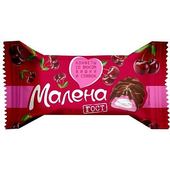 АККОНД Конфеты МАЛЕНА мини со вкусом Вишни и Сливок 1кг