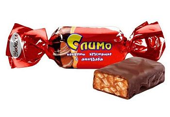 АККОНД Конфеты СЛИМО хрустящие с миндалём 500г