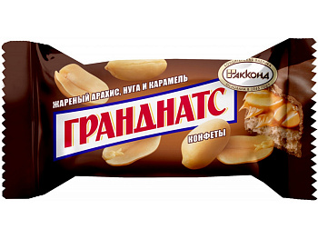 АККОНД Конфеты ГРАНДНАТС жареный арахис, карамель и нуга 40г